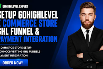 setup gohighlevel e commerce store ghl funnel and payment integration