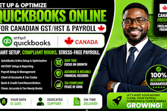 set up and optimize quickbooks online for canadian gst hst and payroll
