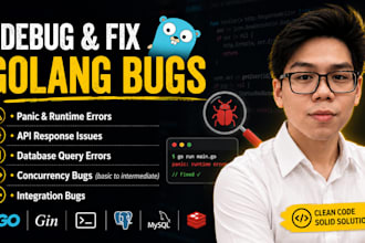 debug and fix bug in your golang backend application