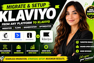 migrate mailchimp active campaign omnisend to klaviyo setup flows segmentation