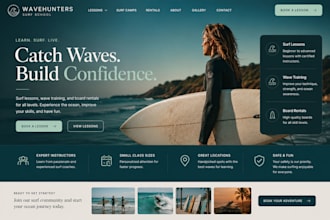 design squarespace surfschool website wave training website surfboardrental site