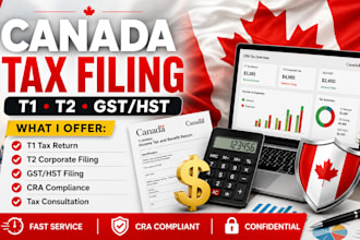 file your canada tax return t1 t2 and gst hst with cra compliance