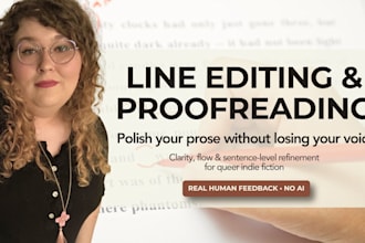 line edit and proofread your lgbtq romance, fantasy, or literary fiction novel