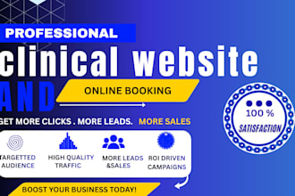 professional clinic website with online booking