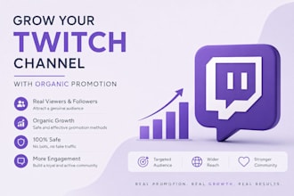 grow your twitch channel with organic promotion