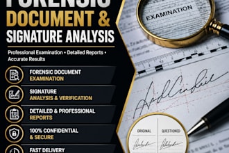 do forensic document and signature analysis