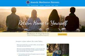 design wix meditation retreat website wellness retreat spiritual retreat website