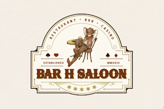 do vintage western cowboy logo design