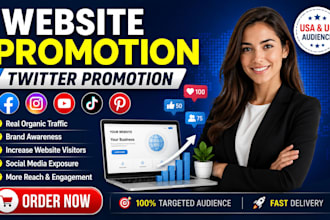 shoutout share advertise website link to twitter, ig fb yt fb USA UK audience