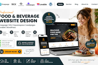 snappage food beverage restaurant cafe bakery catering subscription wix website