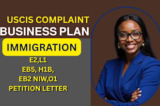 draft uscis optimized eb1, eb2 niw, l1, and e2 immigration business plans