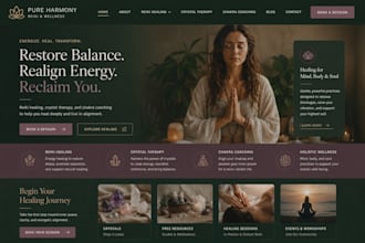 squarespace reiki healer website crystal therapy website chakra coaching website