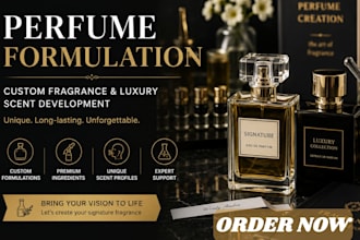 create custom perfume fragrance oil blend, cologne and luxury scent formulation
