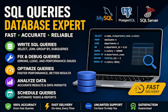 create sql queries and solve database problems