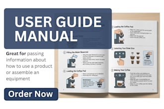 write design clear user manuals or product assembly guides, saas product, retail