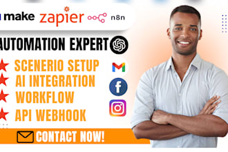 make com automation made com make com API and zapier expert make scenario