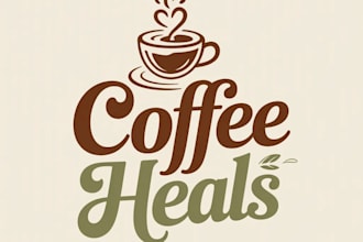 minimalist coffee shop logo design for cafe and brand