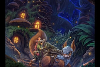 create cinematic fantasy illustration  dark fantasy artwork