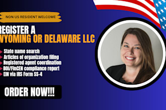 register a wyoming or delaware llc for non USA residents