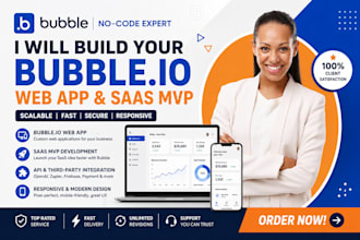 develop bubble io mvp and mobile app bubble io saas website bubble io CRM