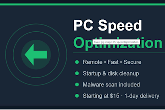 speed up and optimize your slow windows PC
