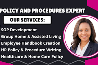 write HR policies sops employee handbook and procedure manual for homehealthcare