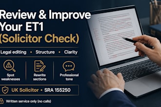 legally review and perfect your drafted et1 tribunal claim