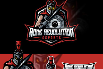 create esports mascot barbarian warrior logo