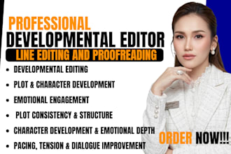 be your developmental book editor, story structure, character development, plot