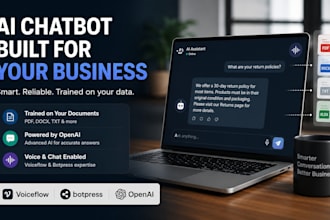build rag ai chatbot voiceflow botpress trained on your business document openai