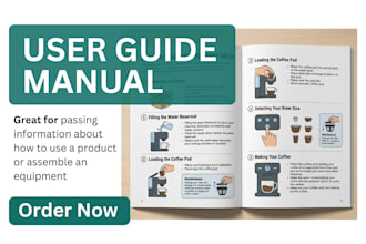 write instruction manual, design operation guide, product handbook, step by step