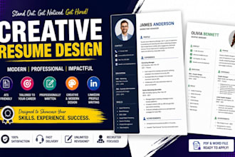 design a creative and professional resume CV and ats friendly CV