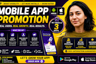 improve ios app install, game promotion, app reviews, and mobile app promotion