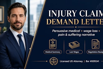 write a persuasive car accident injury claim demand letter
