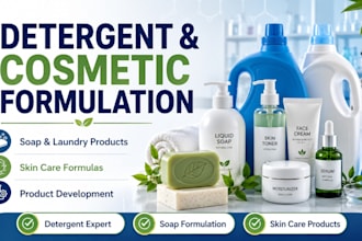 formulate cosmetic, laundry, detergent, soap, toiletry and skincare products