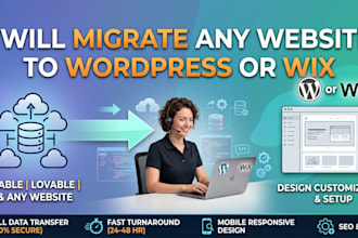 copy clone migrate durable lovable ai website to word press or wix