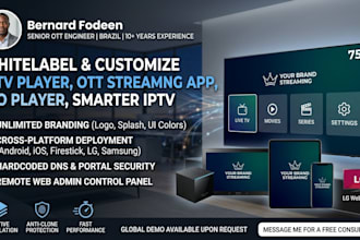 whitelabel ,customize iptv player, ott streaming app, ibo player, smarter iptv