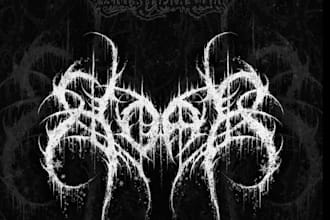do extreme metal logo design with custom lettering