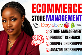 ecommerce virtual assistant for shopify wocommerce wix wordpress amazon ebay