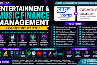 do entertainment and music finance management using sap vistex and oracle