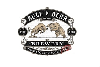 make vintage bull bear brewery logo