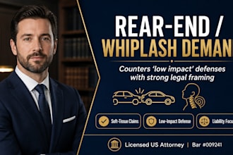 draft a targeted rear end collision and whiplash demand letter