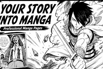 draw action shonen manga pages for your story