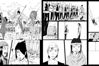 illustrate emotional manga pages for your story