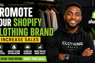 clothing brand marketing, clothing brand sales manager, shopify store promotion