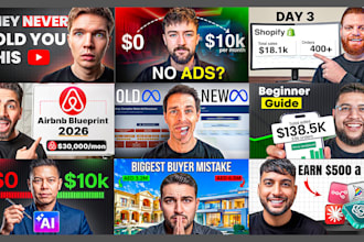 design youtube thumbnail for finance and business