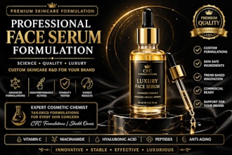 formulate professional face serum for skincare brands