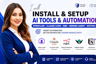 install open claw setup open claw claude code n8n automation hermes agent notion