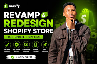 revamp, redesign, edit, update shopify store as a shopify expert