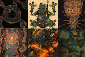 rpg battle map ttrpg fanatsy map dnd board game world map illustration vtt map